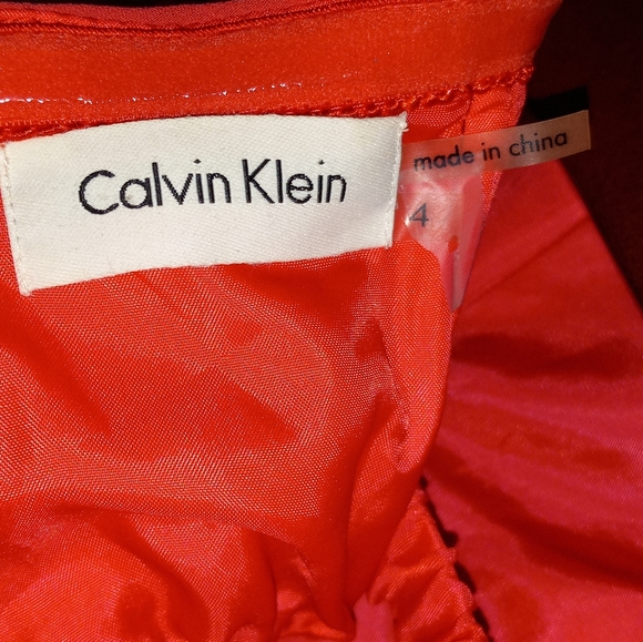 Calvin Klein: Dark-Peach-Long-Flowing-Formal Sweetheart Strapless Gown SZ 4 EPLC - Picture 12 of 15